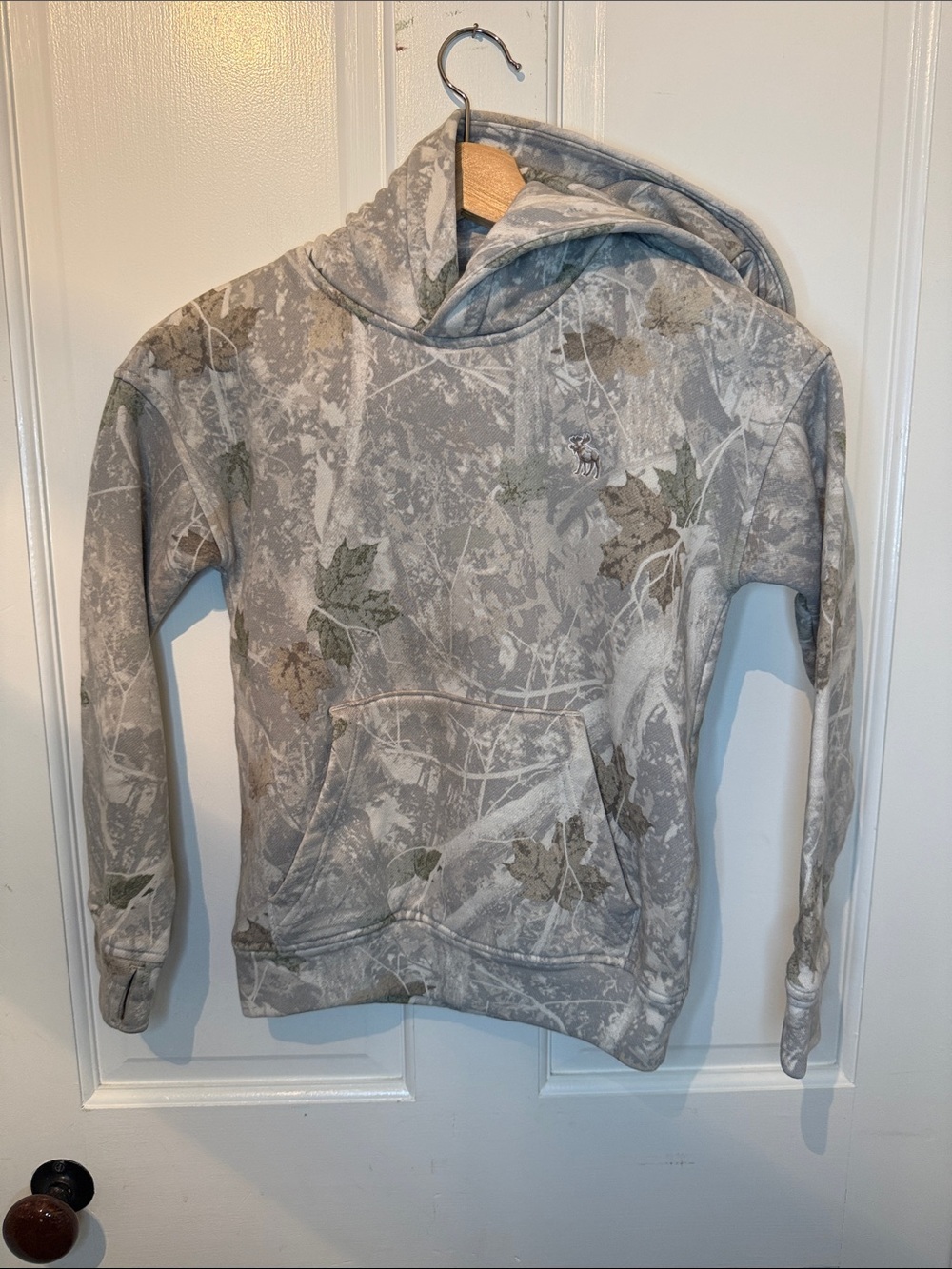 abercrombie kids Gray Leaf Camo Hooded Sweatshirt